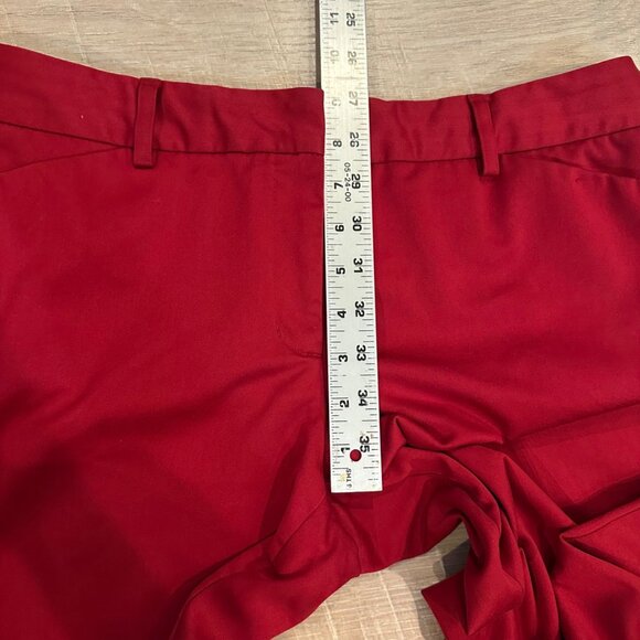 EXPRESS DESIGN STUDIO EDITOR PANTS FLARE SIZE 10 DEEP RED - Picture 4 of 8